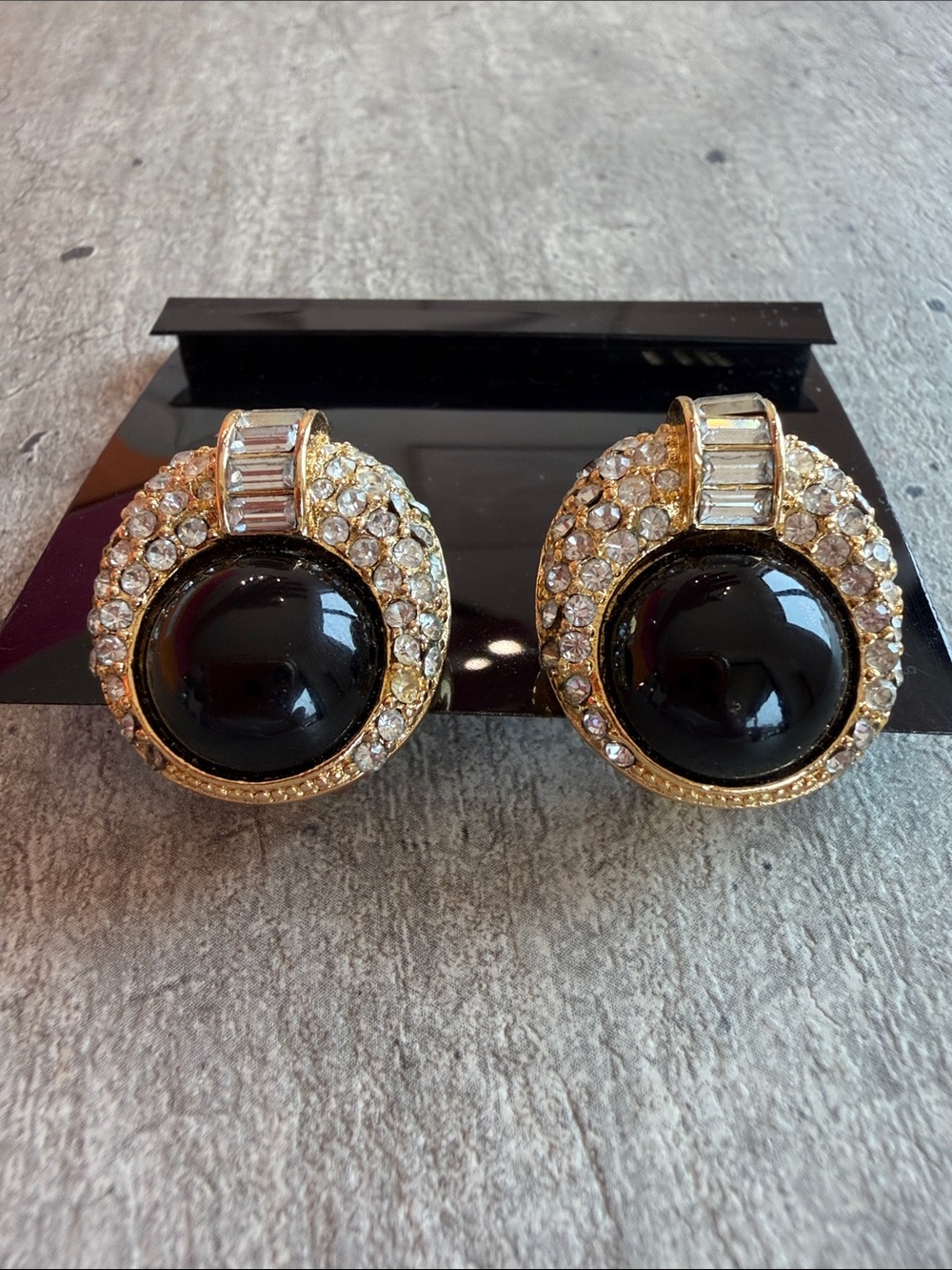 Dior Earrings Signed Vintage Clip-On